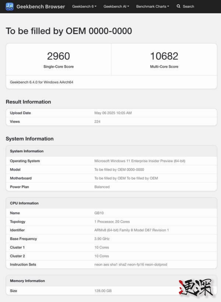 英偉達 GB10 超級芯片 早期測試泄露：主頻達3.9GHz，性能表現(xiàn)良好-第3張圖片.jpg